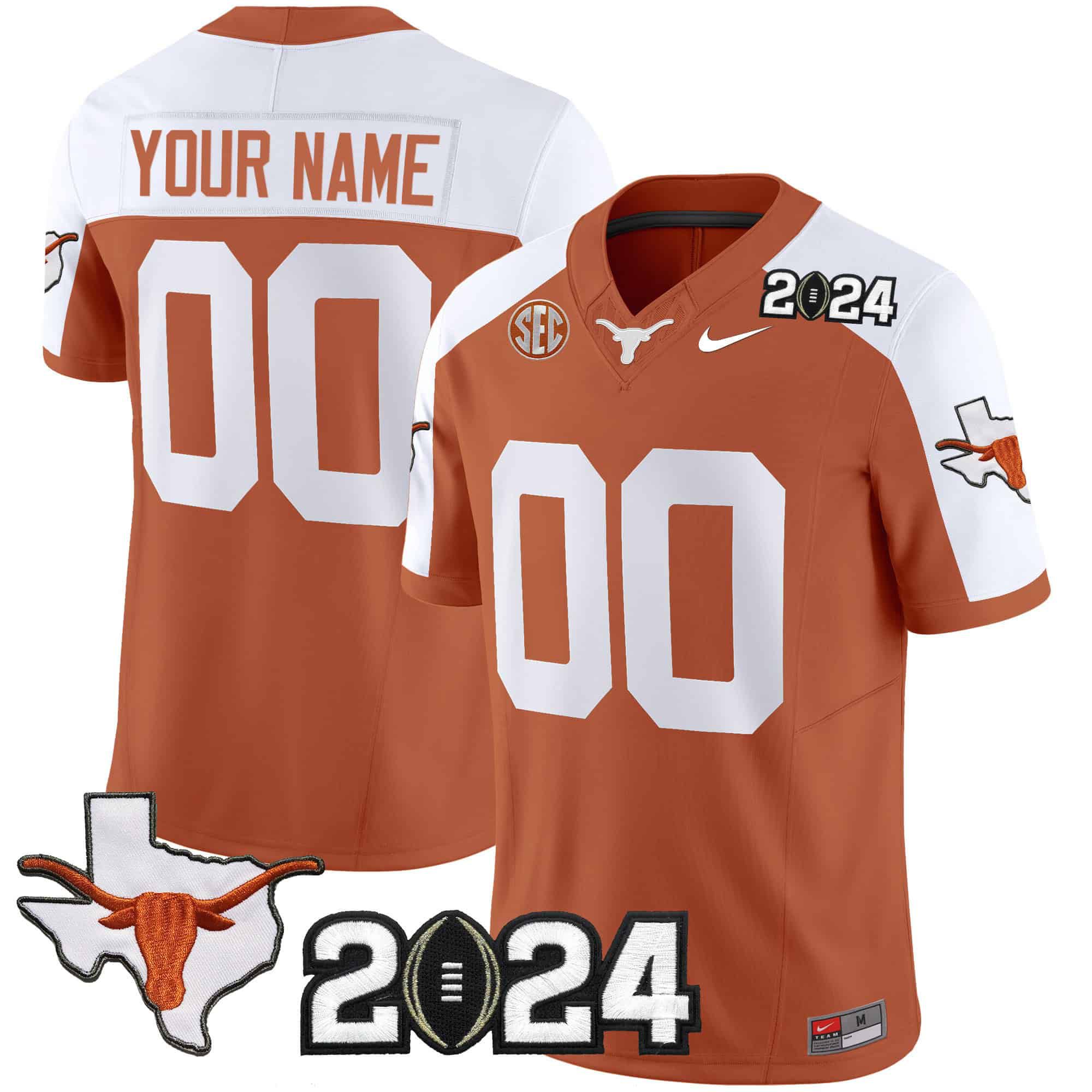 Men Texas Longhorns Oragne 2024 Nike Vapor Limited Custom NCAA Jersey->customized nfl jersey->Custom Jersey